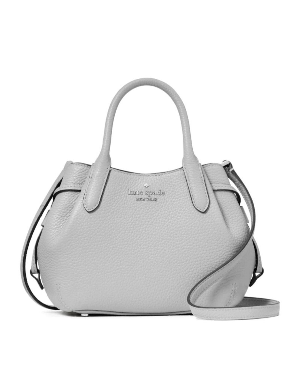 Kate Spade Dumpling Mountain Grey Leather Mini Satchel Crossbody Bag NWT